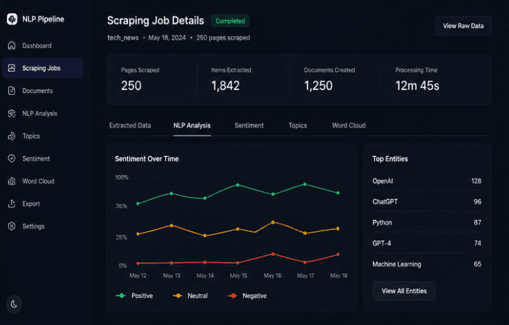AI-Powered Web Scraping & NLP Pipeline preview
